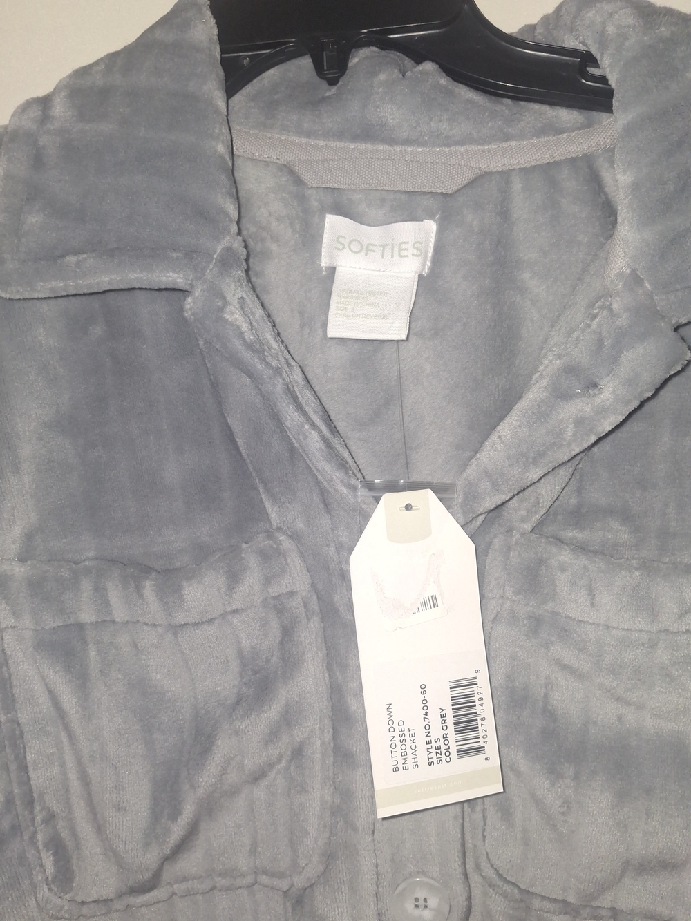 Softies Button Down Embossed Shacket In Size Small With Tags - Picture 3 of 6
